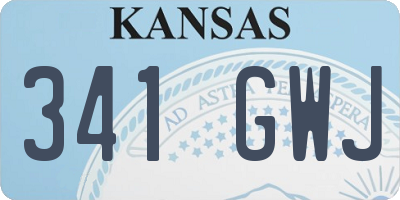 KS license plate 341GWJ