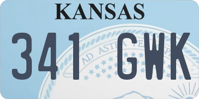 KS license plate 341GWK