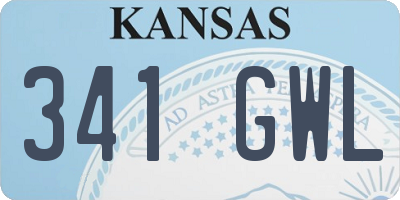 KS license plate 341GWL