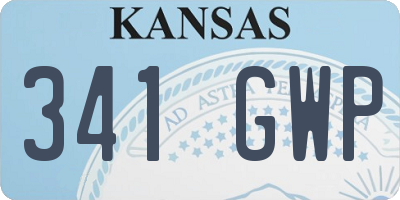 KS license plate 341GWP