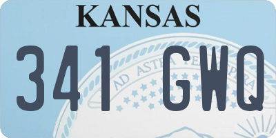 KS license plate 341GWQ
