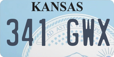 KS license plate 341GWX