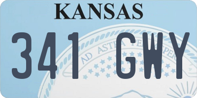 KS license plate 341GWY