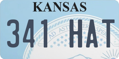 KS license plate 341HAT