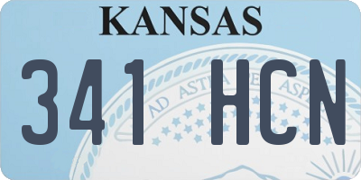 KS license plate 341HCN