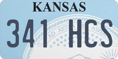 KS license plate 341HCS
