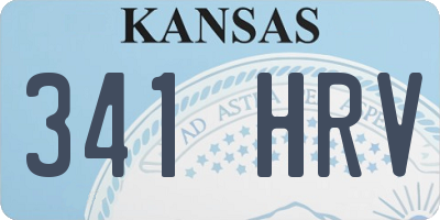 KS license plate 341HRV