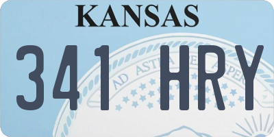 KS license plate 341HRY