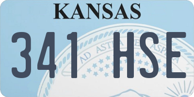 KS license plate 341HSE