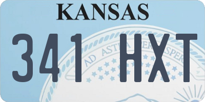 KS license plate 341HXT