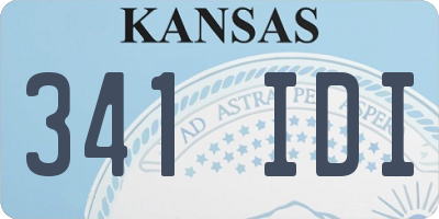 KS license plate 341IDI
