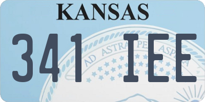 KS license plate 341IEE