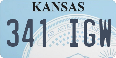 KS license plate 341IGW