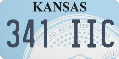 KS license plate 341IIC
