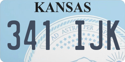 KS license plate 341IJK