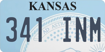 KS license plate 341INM