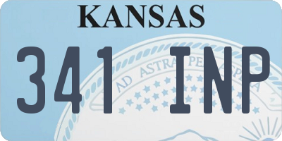 KS license plate 341INP