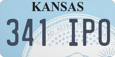 KS license plate 341IPO