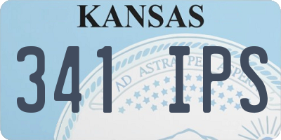 KS license plate 341IPS