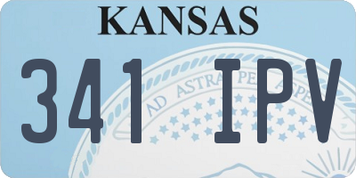 KS license plate 341IPV