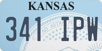 KS license plate 341IPW