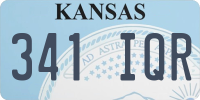KS license plate 341IQR