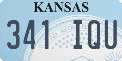 KS license plate 341IQU