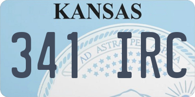 KS license plate 341IRC