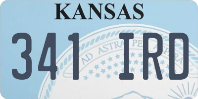 KS license plate 341IRD