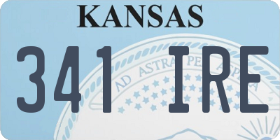KS license plate 341IRE