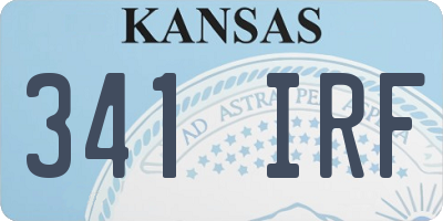 KS license plate 341IRF