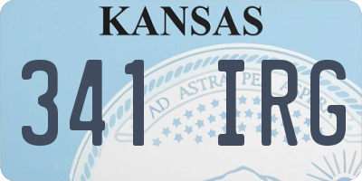 KS license plate 341IRG
