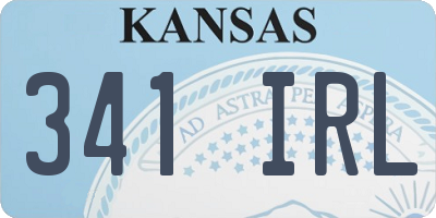 KS license plate 341IRL