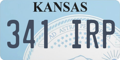 KS license plate 341IRP