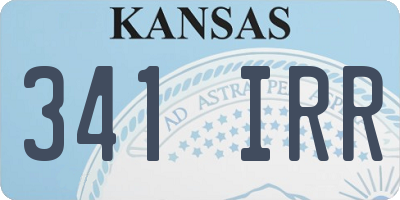 KS license plate 341IRR