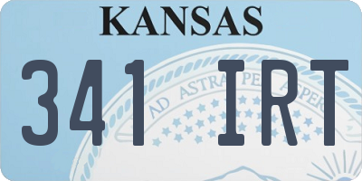 KS license plate 341IRT