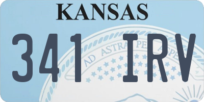 KS license plate 341IRV