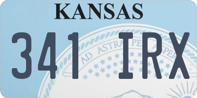 KS license plate 341IRX