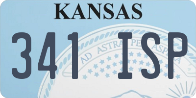 KS license plate 341ISP