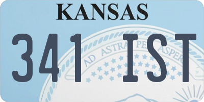 KS license plate 341IST