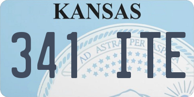 KS license plate 341ITE