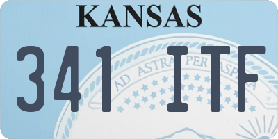 KS license plate 341ITF
