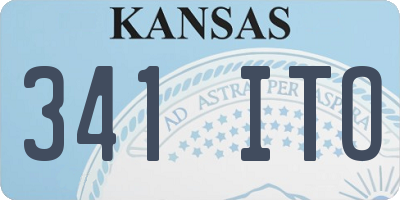 KS license plate 341ITO