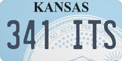 KS license plate 341ITS