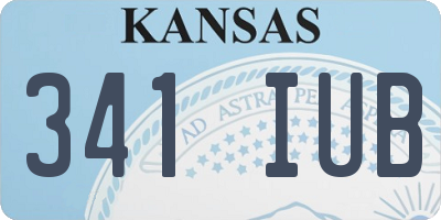 KS license plate 341IUB