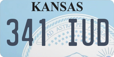 KS license plate 341IUD
