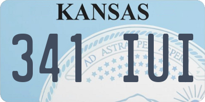 KS license plate 341IUI
