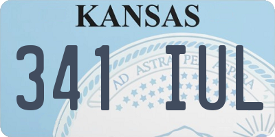 KS license plate 341IUL