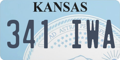 KS license plate 341IWA