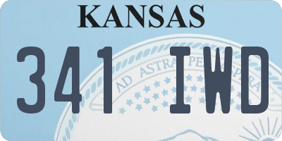 KS license plate 341IWD